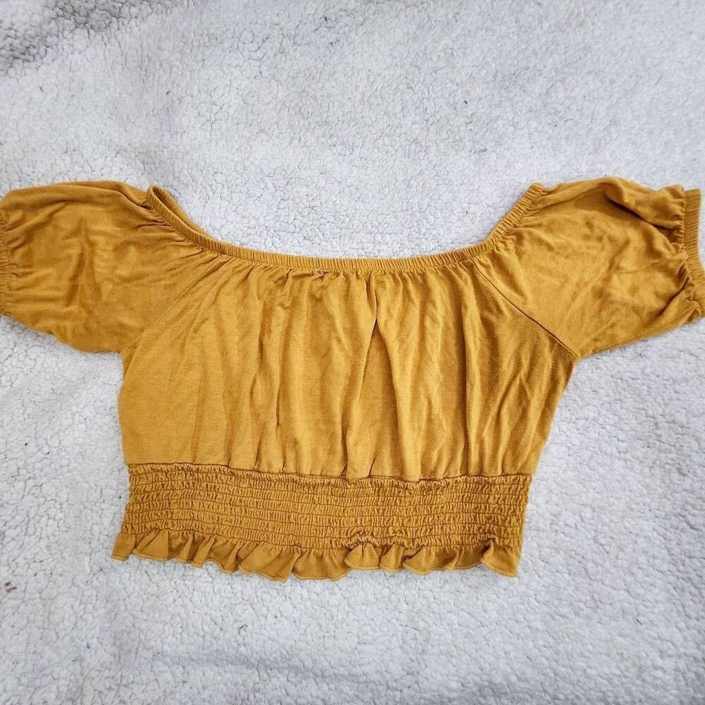 Cotton On mustard yellow crop top Size S - Picture 2 of 5